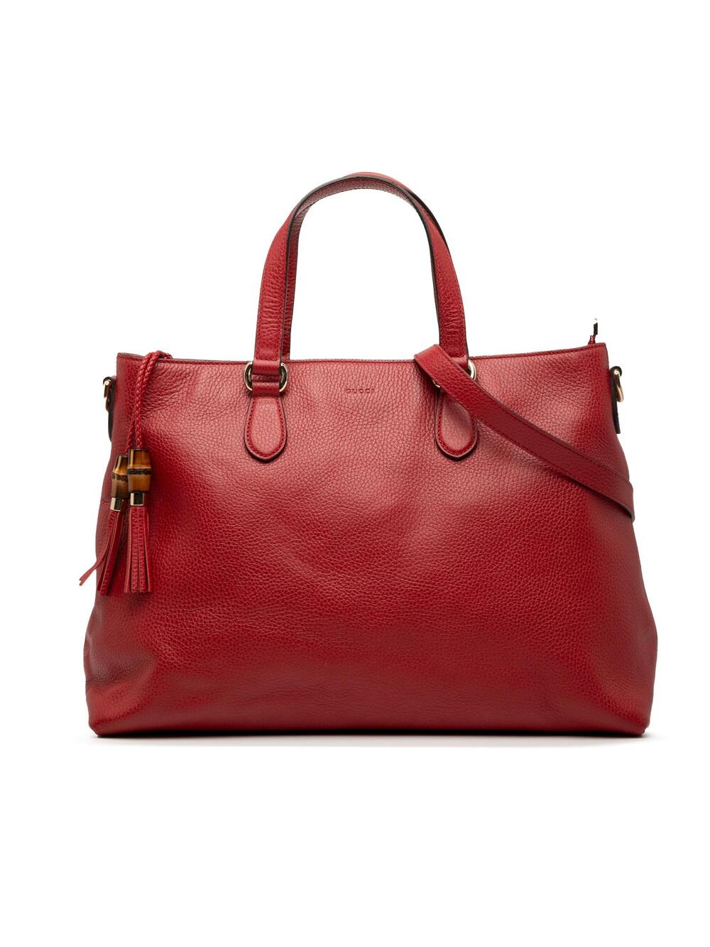 Gucci Leather Bamboo Tassel Satchel #366034G42B